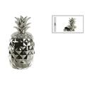 Urban Trends Collection 5 x 10 x 5 in. Ceramic Pineapple Canister - Polished Chrome Finish, Silver 43716